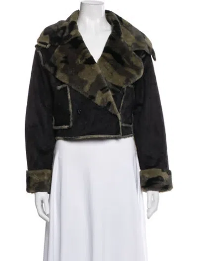 Pre-owned Nvlt Fur Jacket In Black