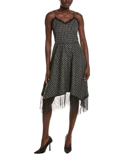 Nvlt Handkerchief Hem Midi Dress In Gray