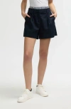 Nvlt High Waist Twill Shorts In Black