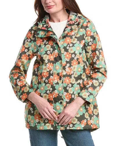 Nvlt Hooded Floral Rain Jacket In Green