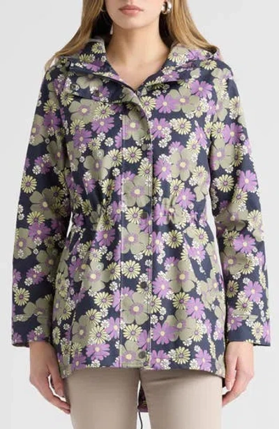 Nvlt Hooded Rain Jacket In Blue