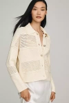 Nvlt Knit Collared Jacket In White