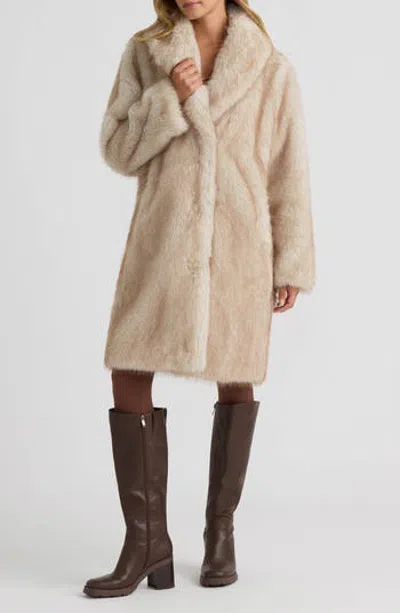 Nvlt Leopard Print Faux Fur Coat In Animal Print