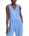 Nvlt Women's Button Front Basic Vest In Blue