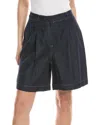 Nvlt Linen-blend Bermuda Short In Blue