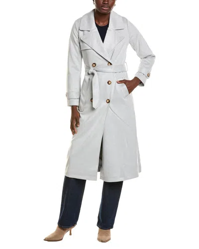 Nvlt Maxi Length Trench Coat In White
