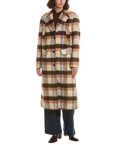 Nvlt Maxi Single-breasted Boyfriend Jacket In Multi