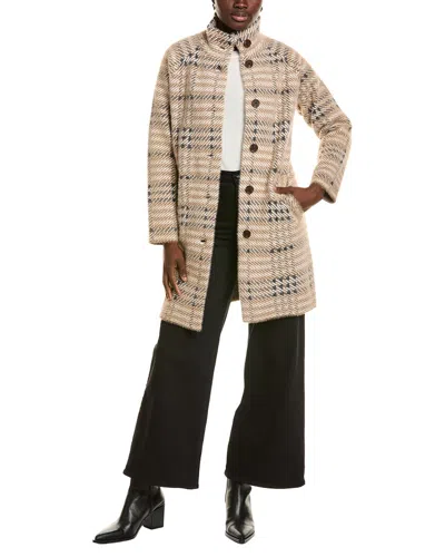 Nvlt Mid Length Eyelash Coatigan In Neutral