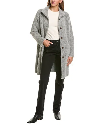 Nvlt Mid Length Eyelash Coatigan In Gray