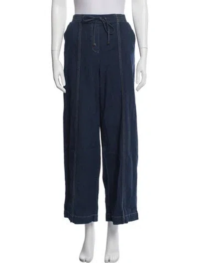 Pre-owned Nvlt Mid-rise Wide Leg Jeans In Blue