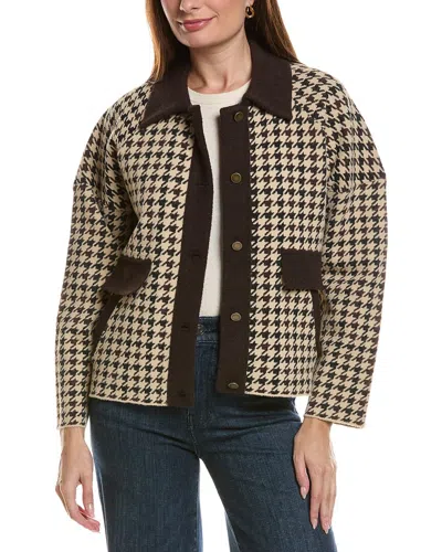 Nvlt Mink Eyelash Coatigan Barn Jacket In Multi