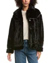 Nvlt Mink Faux Fur Jacket In Green