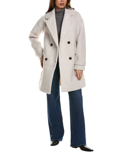 Nvlt Mixed Media Coat In Neutral