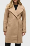 Nvlt Notch Lapel Felted Coat In Brown