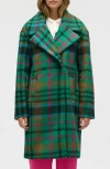 Nvlt Notch Lapel Felted Coat In Green