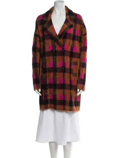 Pre-owned Nvlt Nylon Plaid Print Coat W/ Tags In Brown