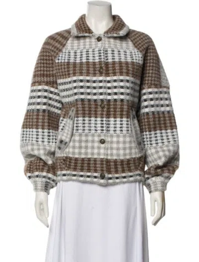 Pre-owned Nvlt Nylon Plaid Print Jacket In Multi