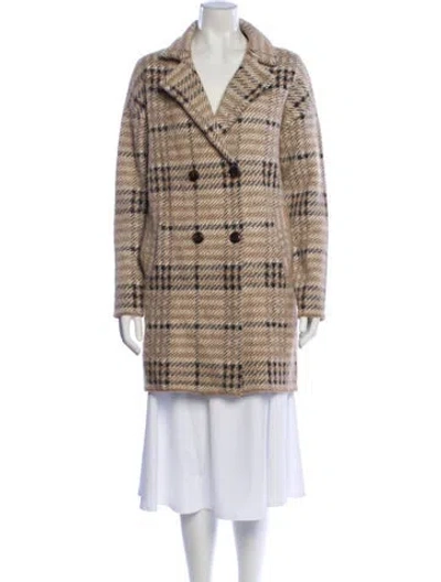Pre-owned Nvlt Nylon Plaid Print Peacoat In Neutral