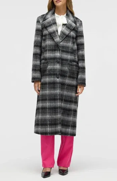 NVLT NVLT OVERSIZE PLAID NOTCH LAPEL COAT
