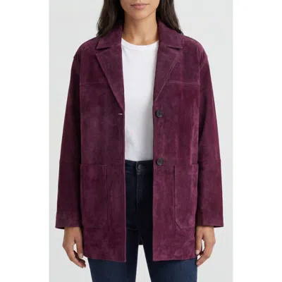 Nvlt Patch Pocket Suede Jacket In Purple