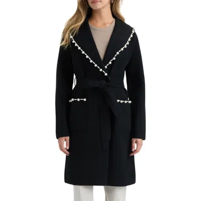 Nvlt Pearly Beaded Belted Sweater Coat In Multi