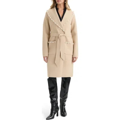 Nvlt Pearly Beaded Belted Sweater Coat In Multi