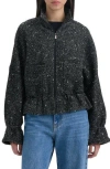 Nvlt Peplum Waist Dolman Jacket In Animal Print