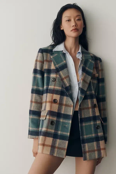 Nvlt Plaid Double-breasted Blazer In Multi