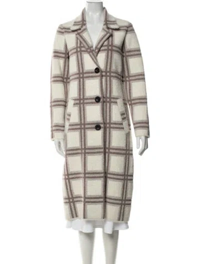 Pre-owned Nvlt Plaid Print Coat In Neutrals