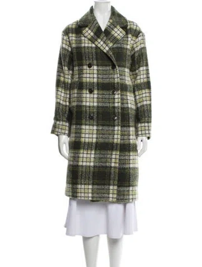 Pre-owned Nvlt Plaid Print Peacoat In Green