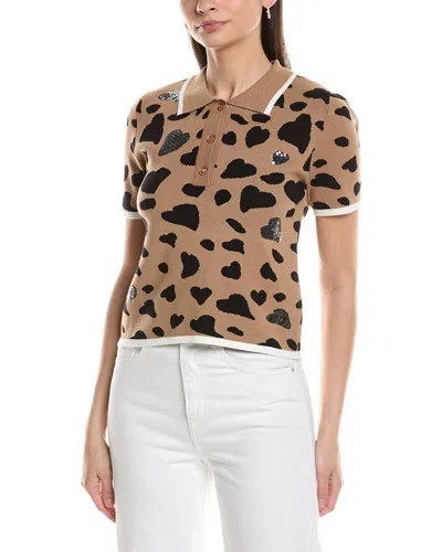 Nvlt Polo Jacquard Sweater In Brown