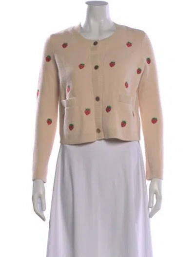 Pre-owned Nvlt Printed Crew Neck Sweater In Neutral