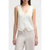 Nvlt Ribbed Knit Short Vest In Neutral