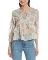 Nvlt Ruffled Top In Gray
