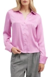 Nvlt Satin Button-up Shirt In Lavender