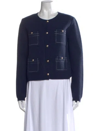 Pre-owned Nvlt Scoop Neck Sweater In Blue