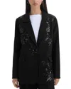 Nvlt Sequin Embellished Single Button Blazer In Black