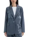 Nvlt Sequin Embellished Single Button Blazer In Blue