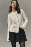 Nvlt Sequin-embellished Knit Lady Jacket In White