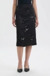 Nvlt Sequin Embellished Slip Skirt In Black