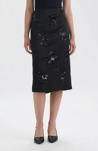 NVLT NVLT SEQUIN EMBELLISHED SLIP SKIRT