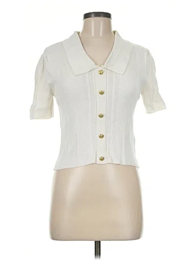 Pre-owned Nvlt Short Sleeve Turtleneck In Ivory