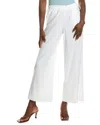 Nvlt Side Waist-tie Wide Leg Linen-blend Pant In White