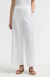 Nvlt Side Waist Tie Wide Leg Pants In White