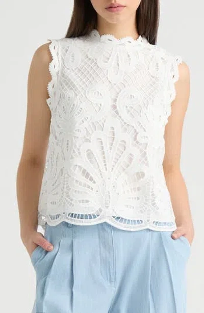 Nvlt Sleeveless Lace Top In White