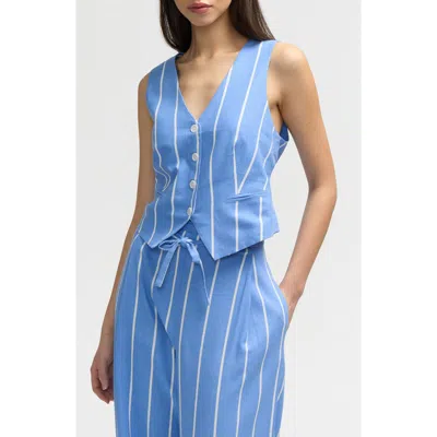 Nvlt Stripe Vest In Blue/ White Stripe