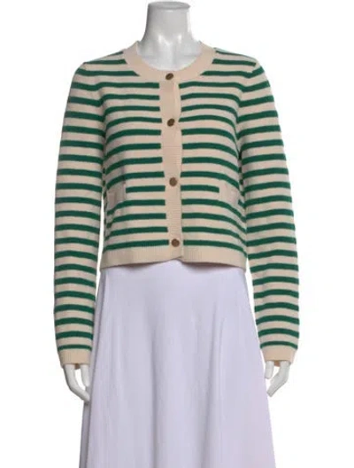 Pre-owned Nvlt Striped Crew Neck Sweater In Green
