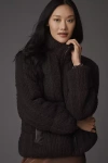 Nvlt Sweater Knit Puffer Jacket In Brown
