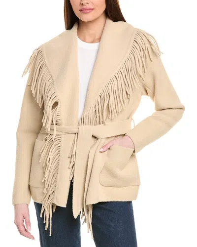 Nvlt Thread Collective Fringe Coatigan In Beige