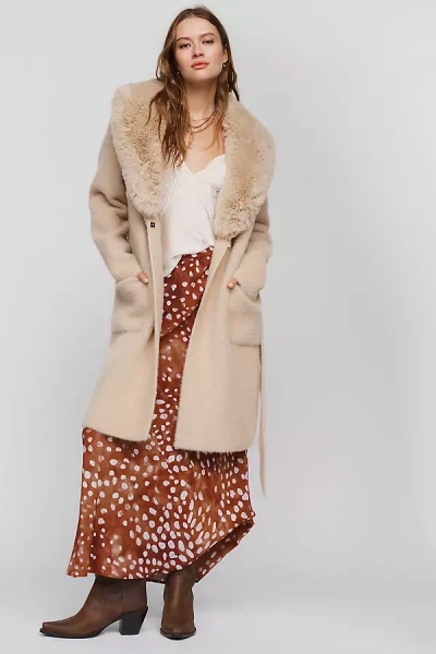 Nvlt Tori Wrap Coatigan Jacket In Neutral